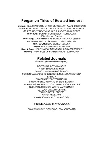 Biotechnology Risk Assessment. Issues and Methods for Environmental Introductions