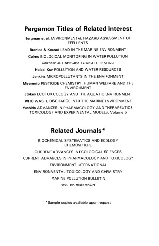 Fate and Effects of Sediment-Bound Chemicals in Aquatic Systems. Proceedings of the Sixth Pellston Workshop, Florissant, Colorado, August 12–17, 1984