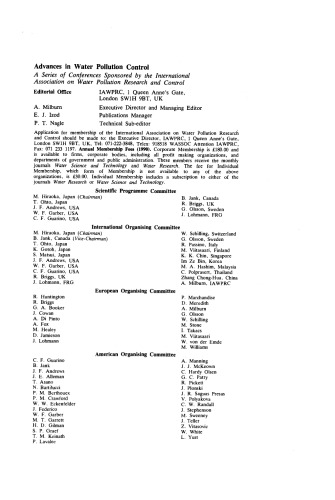 Instrumentation, Control and Automation of Water and Wastewater Treatment and Transport Systems. Proceedings of the 5th IAWPRC Workshop Held in Yokohama and Kyoto, Japan, 26 July–3 August 1990