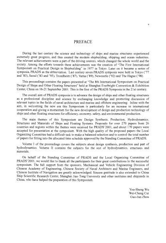 Practical Design of Ships and Other Floating Structures. Proceedings of the Eighth International Symposium on Practical Design of Ships and Other Floating Structures 16 – 21 September 2001 Shanghai, Chaina