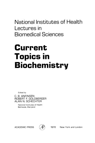 Current Topics in Biochemistry