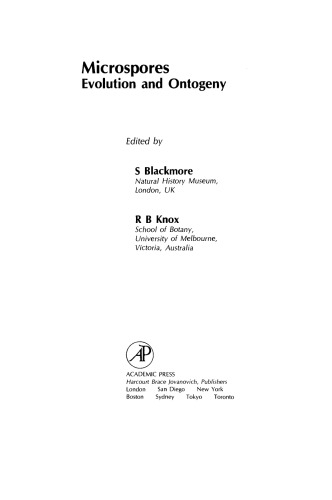 Microspores Evolution and Ontogeny. Evolution and Ontogeny