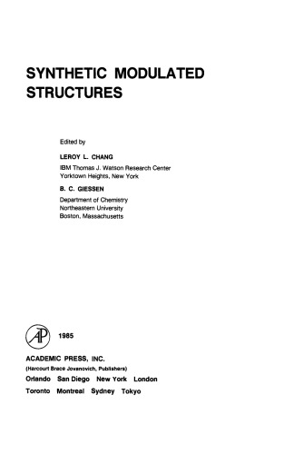 Synthetic Modulated Structures