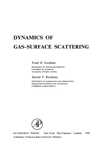 Dynamics of Gas–Surface Scattering