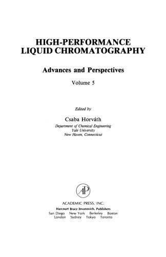 High performance liquid chromatography: advances and perspectives