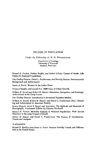 The Process of Stratification. Trends and Analyses