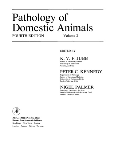 Pathology of Domestic Animals