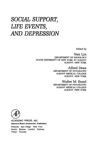 Social Support, Life Events, and Depression