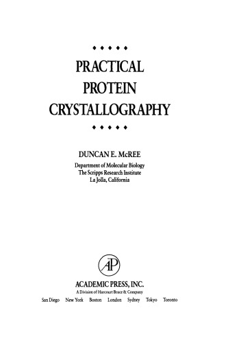 Practical Protein Crystallography