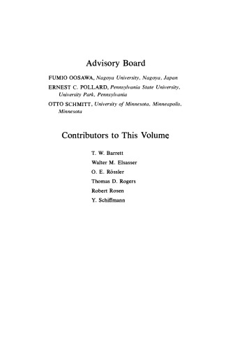 Progress in Theoretical Biology. Volume 6