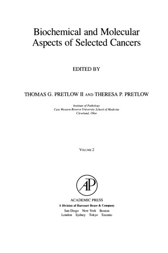 Biochemical and Molecular Aspects of Selected Cancers. Volume 2