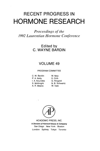 Proceedings of the 1992 Laurentian Hormone Conference