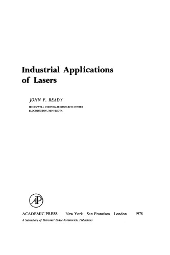 Industrial Applications of Lasers