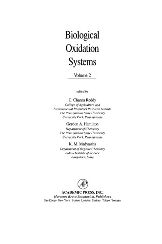 Biological Oxidation Systems. Volume 2