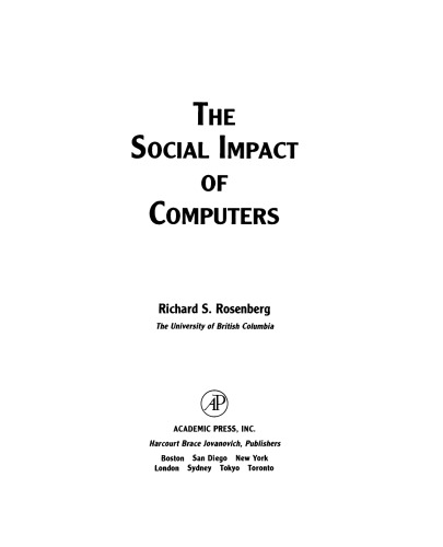 The Social Impact of Computers