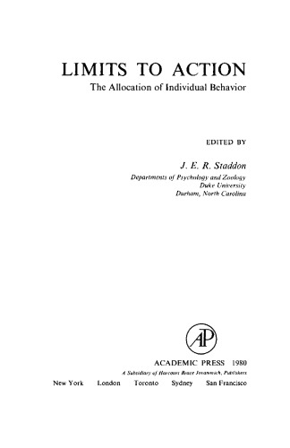 Limits to Action. The Allocation of Individual Behavior