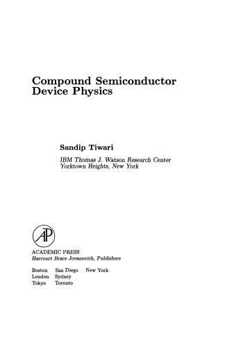 Compound Semiconductor Device Physics