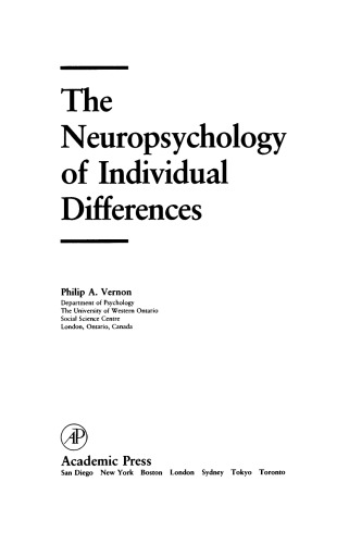 The Neuropsychology of Individual Differences