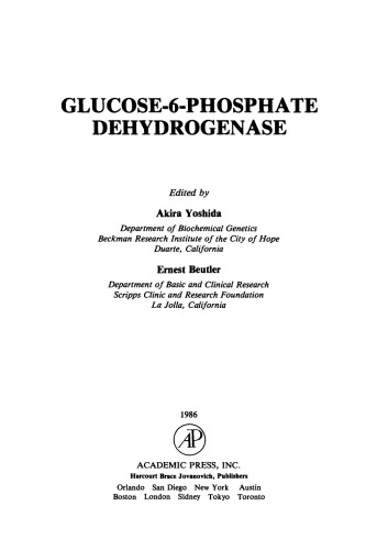 Glucose-6-phosphate Dehydrogenase