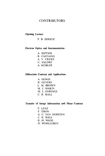 Electron Microscopy in Material Science