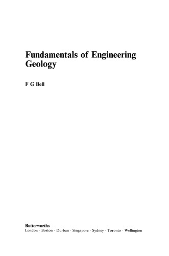 Fundamentals of Engineering Geology