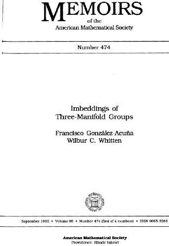 Imbeddings of three-manifold groups