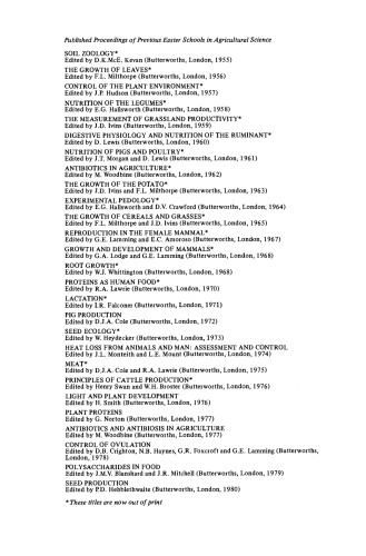 Protein Deposition in Animals. Proceedings of Previous Easter Schools in Agricultural Science