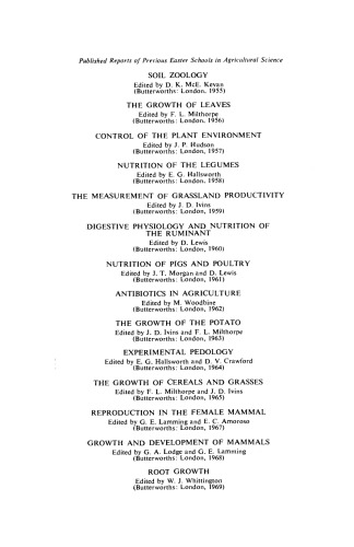 Proteins As Human Food. Proceedings of the Sixteenth Easter School in Agricultural Science, University of Nottingham, 1969