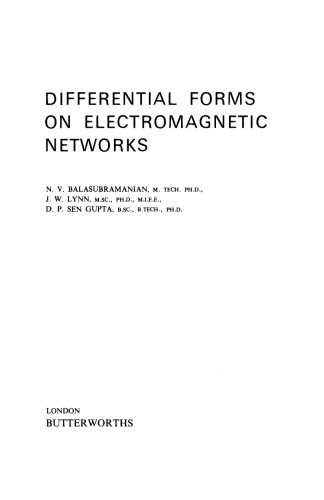 Differential Forms on Electromagnetic Networks