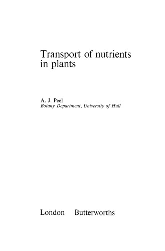 Transport of Nutrients in Plants