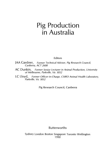 Pig Production in Australia