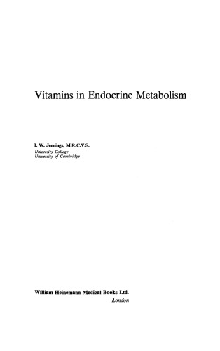 Vitamins in Endocrine Metabolism