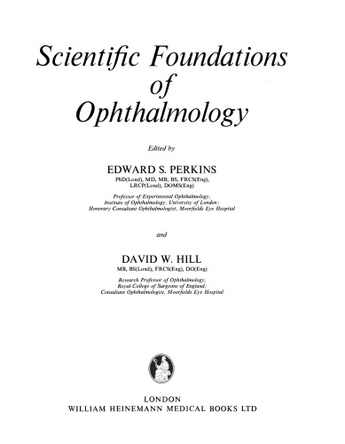 Scientific Foundations of Ophthalmology