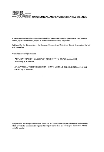 Optical Remote Sensing of Air Pollution. Lectures of a Course Held at the Joint Research Centre, Ispra (Italy), 12–15 April 1983