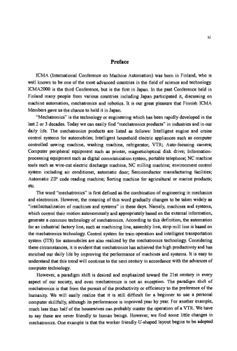 Human Friendly Mechatronics. Selected Papers of the International Conference on Machine Automation ICMA2000 September 27 – 29, 2000, Osaka, Japan