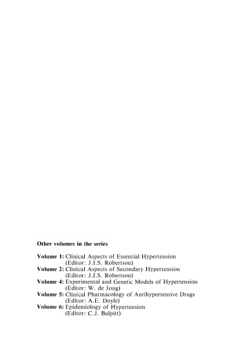 Pharmacology of Antihypertensive Drugs