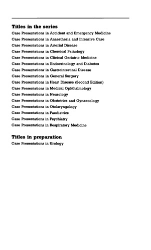 Case Presentations in Chemical Pathology