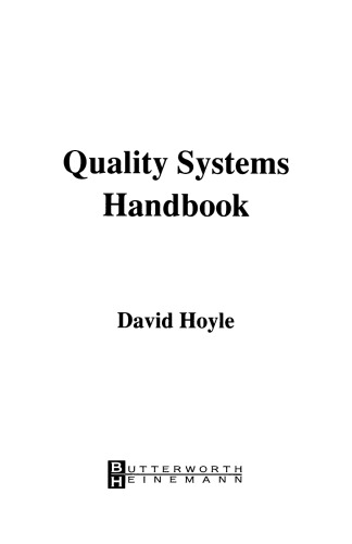 Quality Systems Handbook