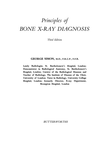 Principles of Bone X-ray Diagnosis