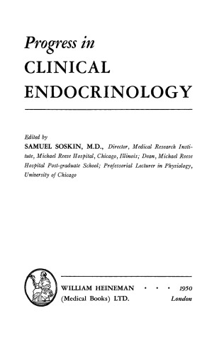 Progress in Clinical Endocrinology