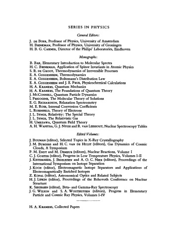 Turning Points in Physics. A Series of Lectures Given at Oxford University in Trinity Term 1958