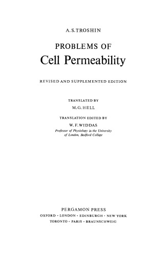 Problems of Cell Permeability