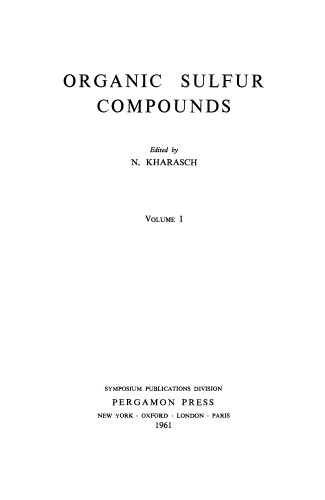 Organic Sulfur Compounds