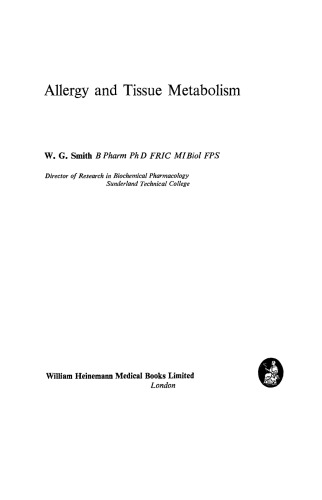 Allergy and Tissue Metabolism