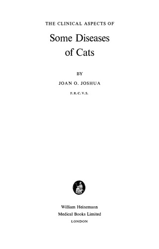 The Clinical Aspects of Some Diseases of Cats