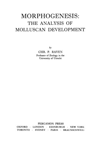 Morphogenesis. The Analysis of Molluscan Development