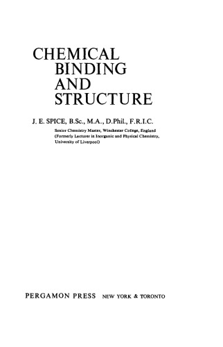 Chemical Binding and Structure