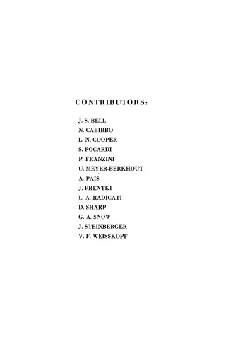 Recent Developments in Particle Symmetries. 1965 International School of Physics Ettore Majorana, a CERN-MPI-NATO Advanced Study Institute