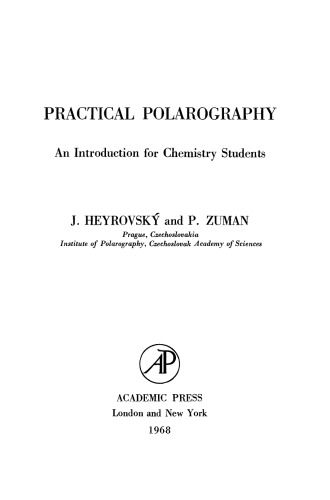 Practical Polarography. An Introduction for Chemistry Students