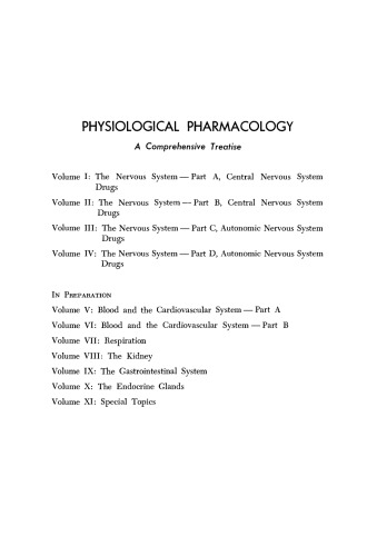 The Nervous System. Autonomic Nervous System Drugs